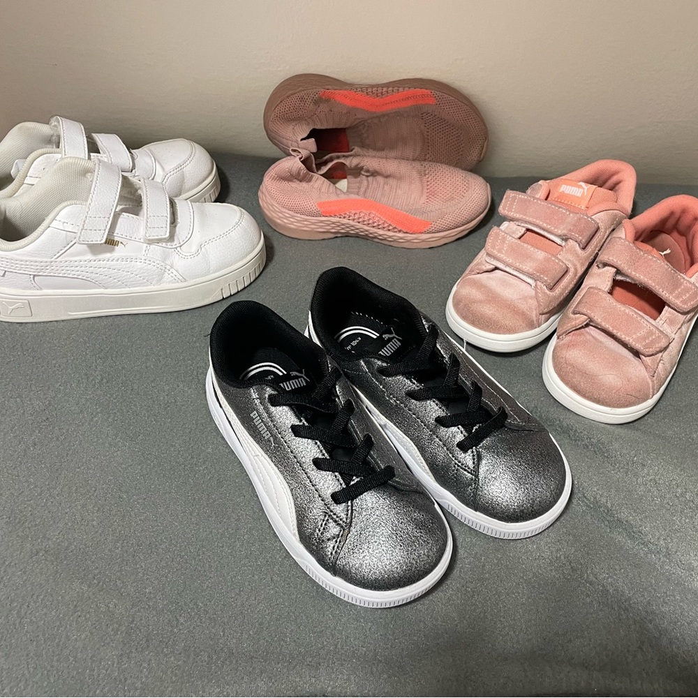 Pumas and carters toddler tennis shoes 10 - Lot of 4 Pairs